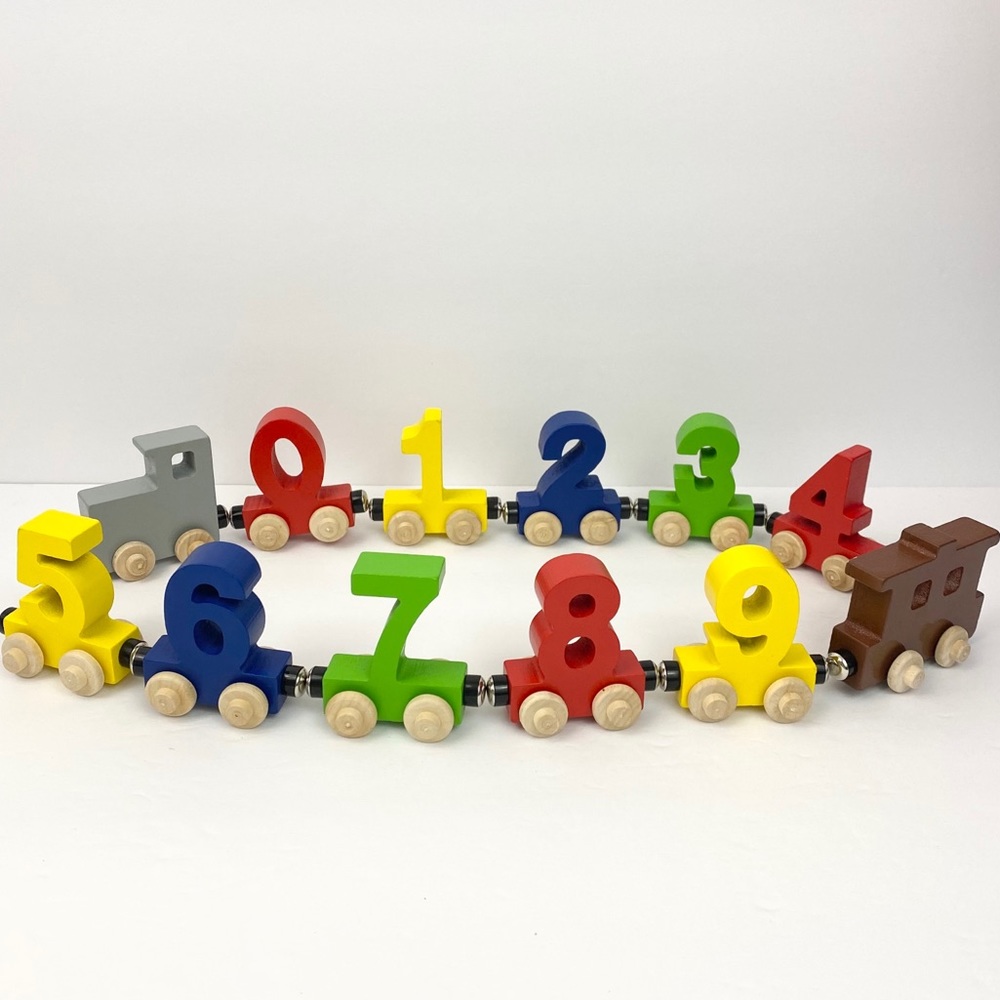 Wooden Number Train 12 Pcs Educational Toys Kids
